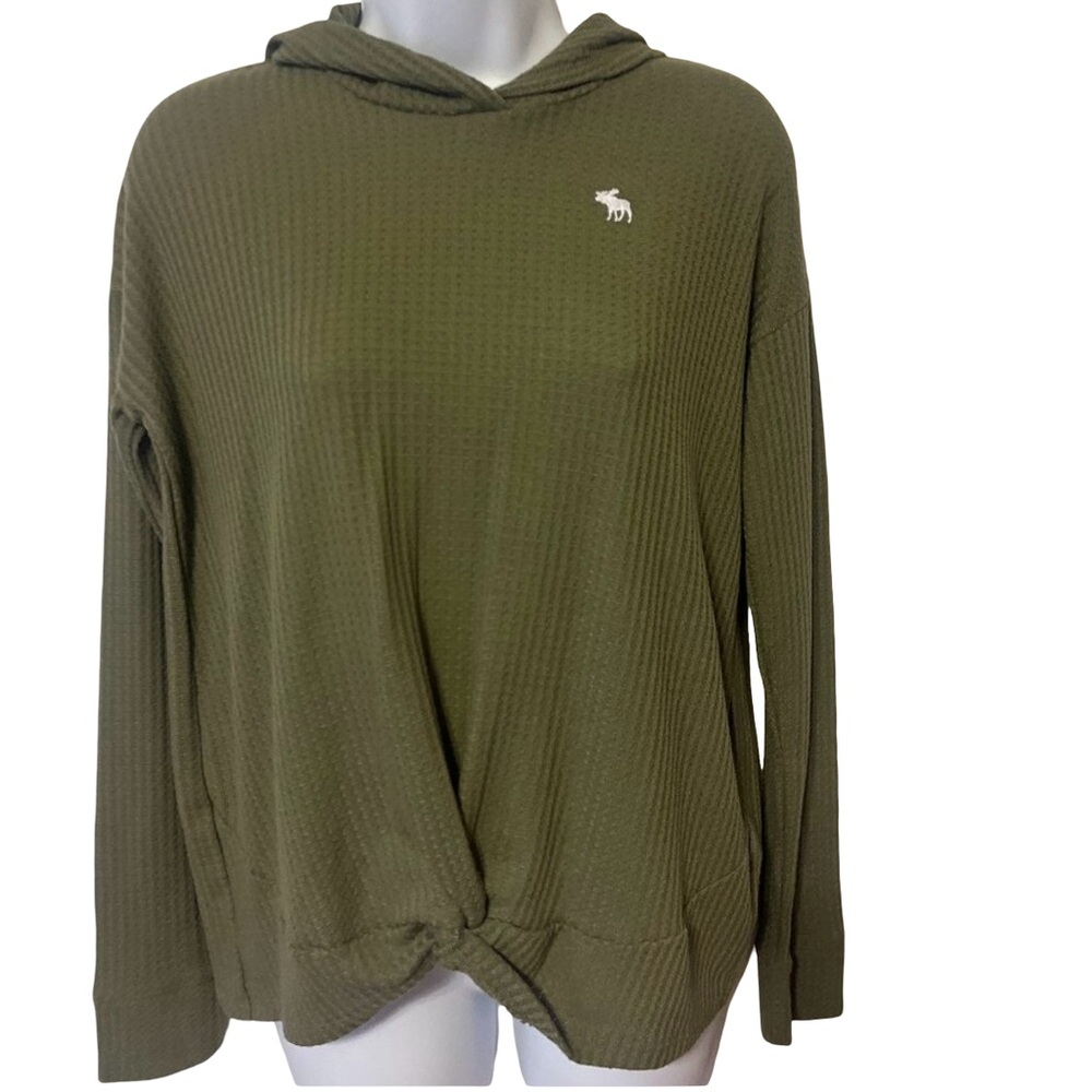 Abercrombie Kids olive green pullover hoodie